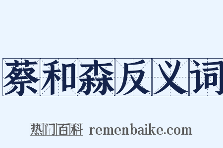 蔡和森反义词是什么意思的图片